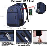 QINOL Travel Laptop Backpack Anti-Theft Work Bookbags With Usb Charging Port, Water Resistant 15.6 Inch College Computer Bag for Men Women, Black - Image 2